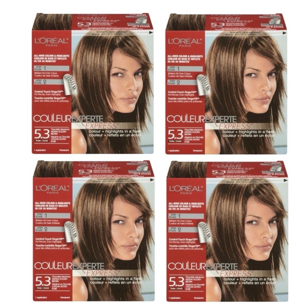 4 x L’oreal Couleur Experte Express Hair Color 5.3 Chocolate Macaroon
